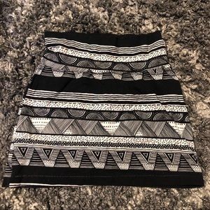 American Apparel Tribal Print Cotton Mini Skirt
